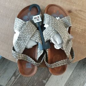 Muk luks Bronze stretchy sandals